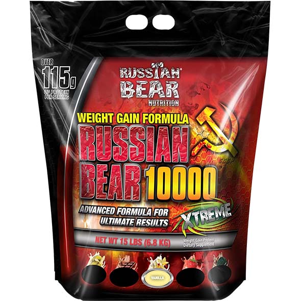 Russian Bear 10000 Weight Gainer 15 lbs - Vanilla