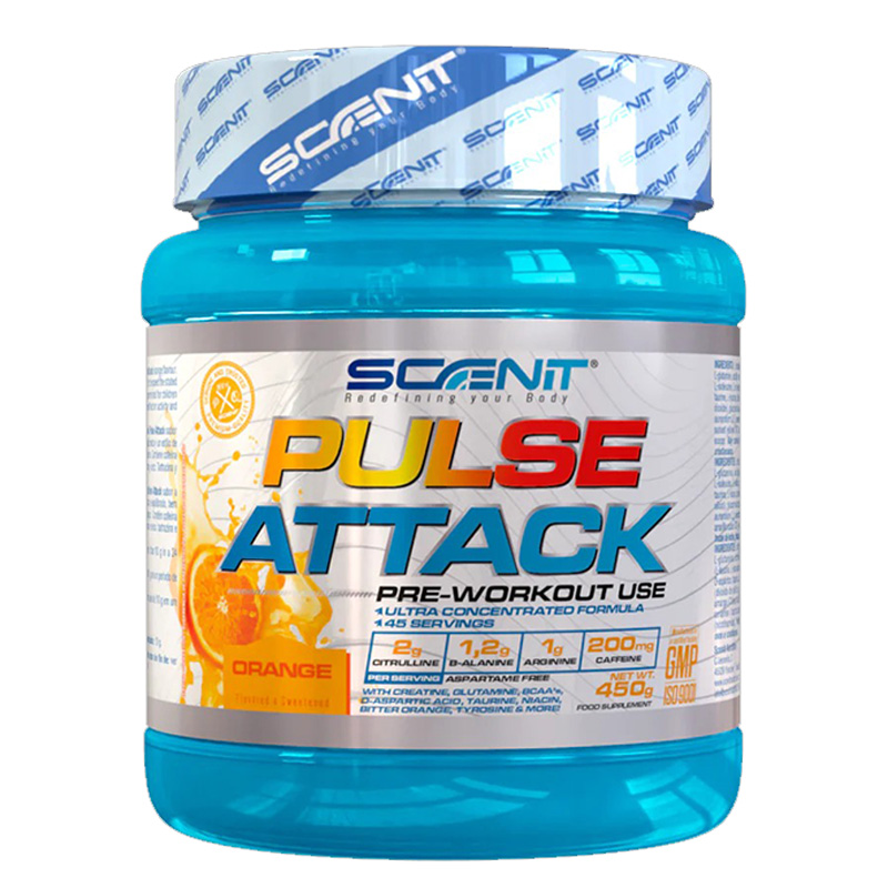 Scenit Nutrition Pulse Attack 450 G - Orange Best Price in UAE