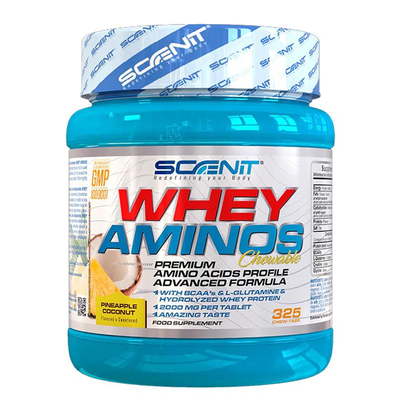 Scenit Nutrition Whey Amino 325 Chewable Tablets - Pineapple Coconut Best Price in UAE