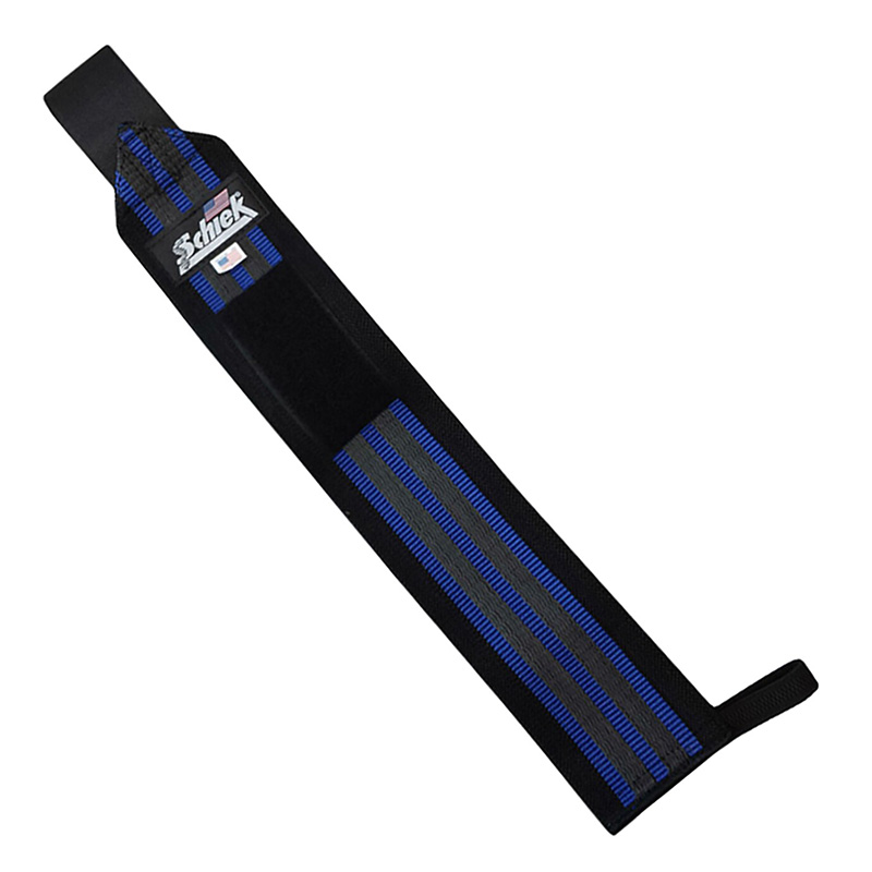 Schiek 18 Inch Heavy Duty Rubber Reinforced Wrist Wraps - Black/Blue Best Price in Abudhabi