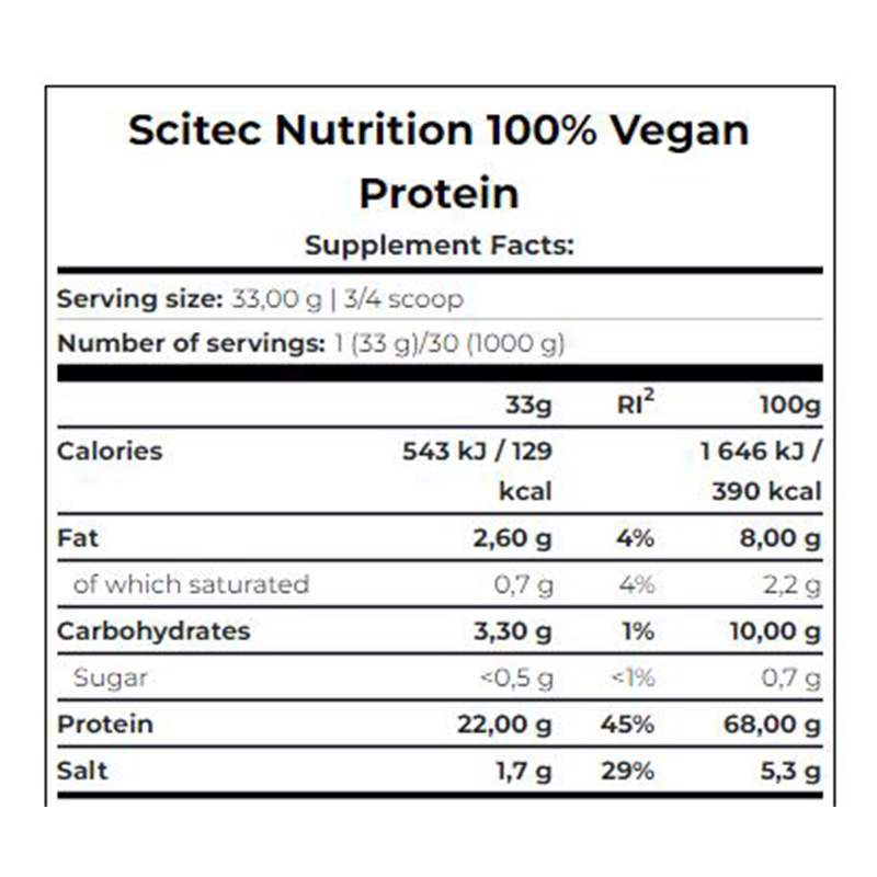 Scitec Nutrition 100% Vegan Protein 1 KG - Pomegrante Exotic Best Price in Dubai