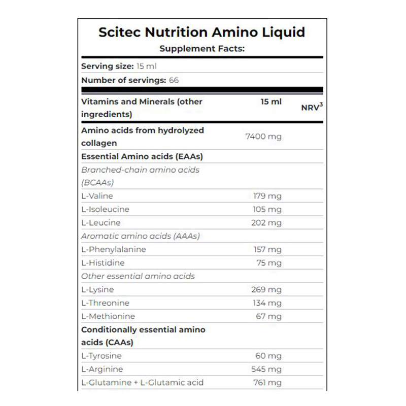 Scitec Nutrition Amino Liquid 50 1 Liter - Cherry Best Price in Dubai