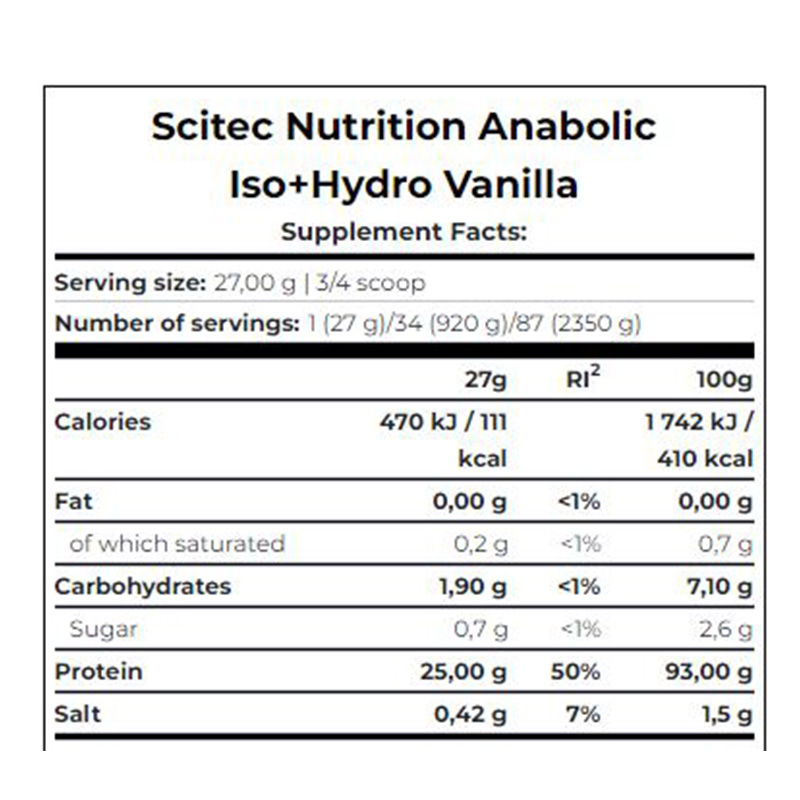 Scitec Nutrition Anabolic ISO+Hydro 2350 g - Chocolate Best Price in Dubai