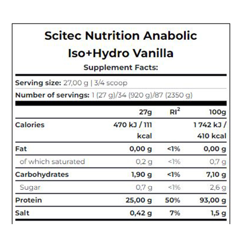 Scitec Nutrition Anabolic ISO+Hydro 2350 g - Cookies N Cream Best Price in Dubai
