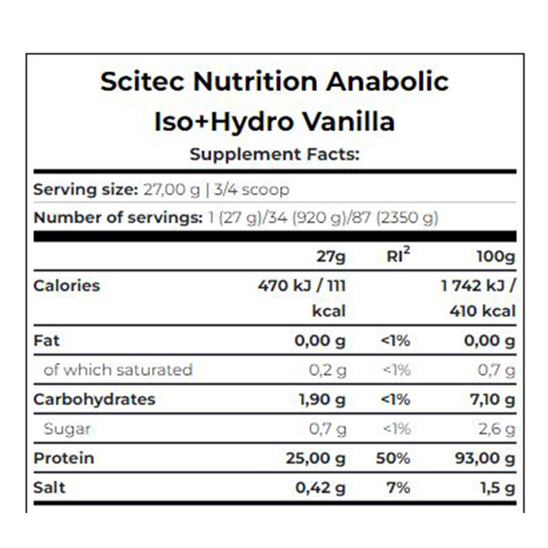 Scitec Nutrition Anabolic ISO+Hydro 2350 g - Strawberry Best Price in Dubai