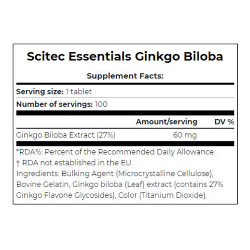 Scitec Nutrition Ginkgo Biloba 100 Caps Best Price in Dubai