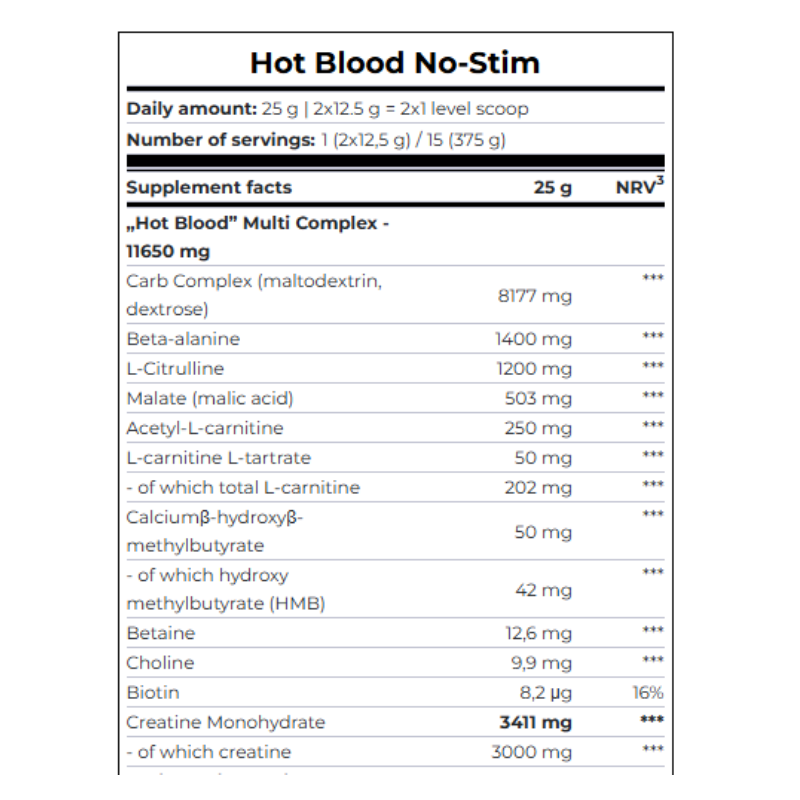 Scitec Nutrition Hot Blood No-Stim 375 G - Orange Best Price in Dubai