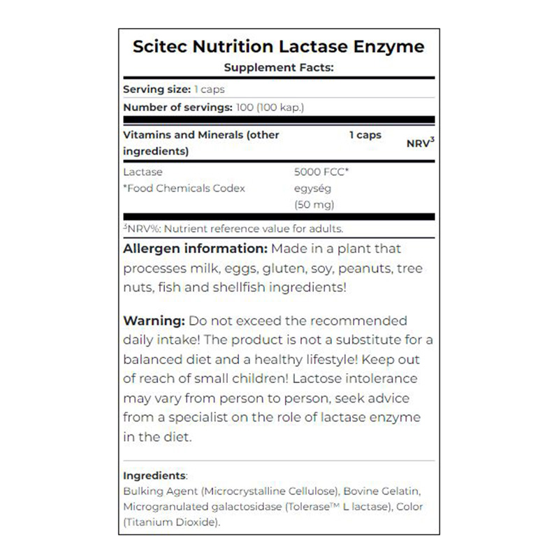 Scitec Nutrition Lactase Enzyme 100 Caps Best Price in Dubai