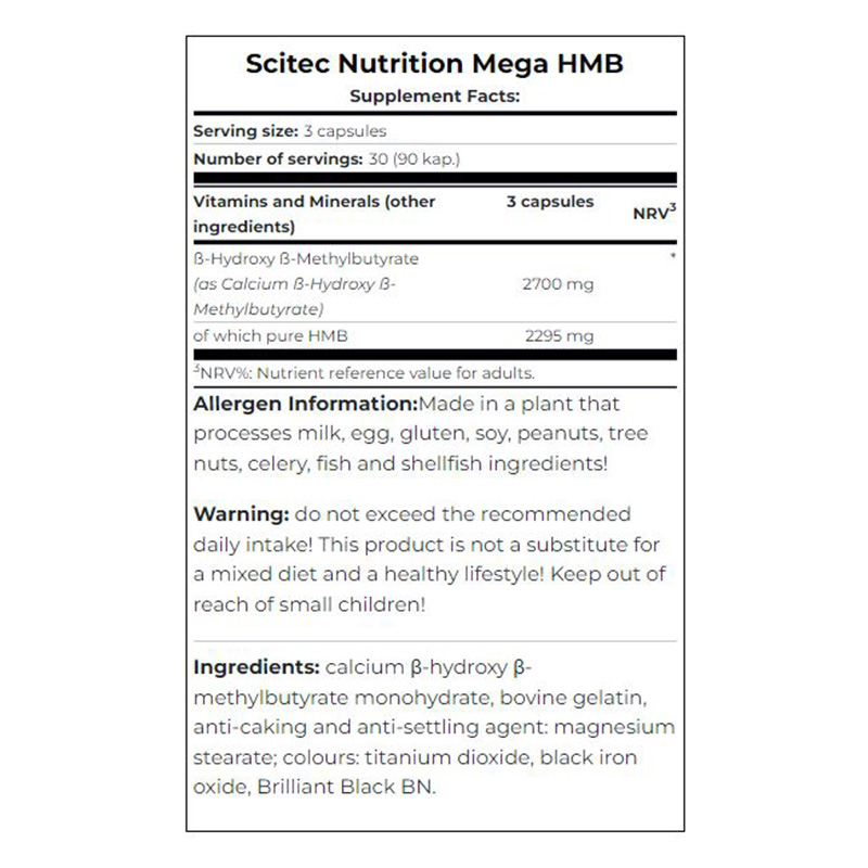 Scitec Nutrition Mega HMB 90 Caps Best Price in Dubai