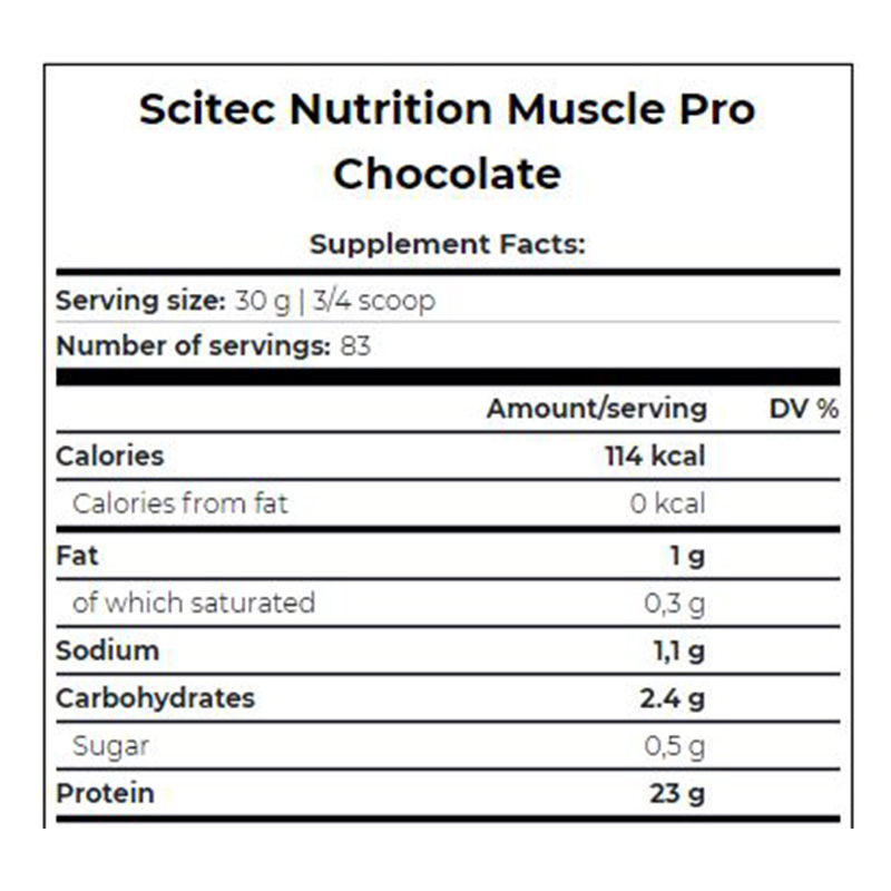 Scitec Nutrition Muscle Pro 2500g Chocolate Best Price in Dubai