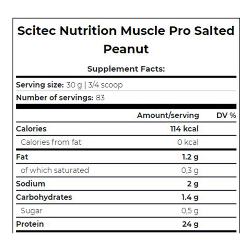 Scitec Nutrition Muscle Pro 2500g Salted Peanut Best Price in Dubai