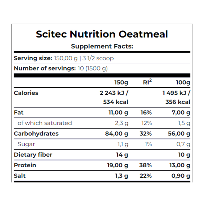 Scitec Nutrition Oatmeal 1.5 KG - Banana Best Price in Dubai