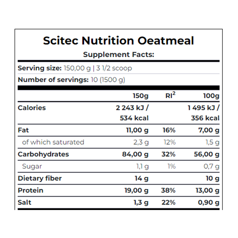 Scitec Nutrition Oatmeal 1.5 KG - Coconut Best Price in Dubai