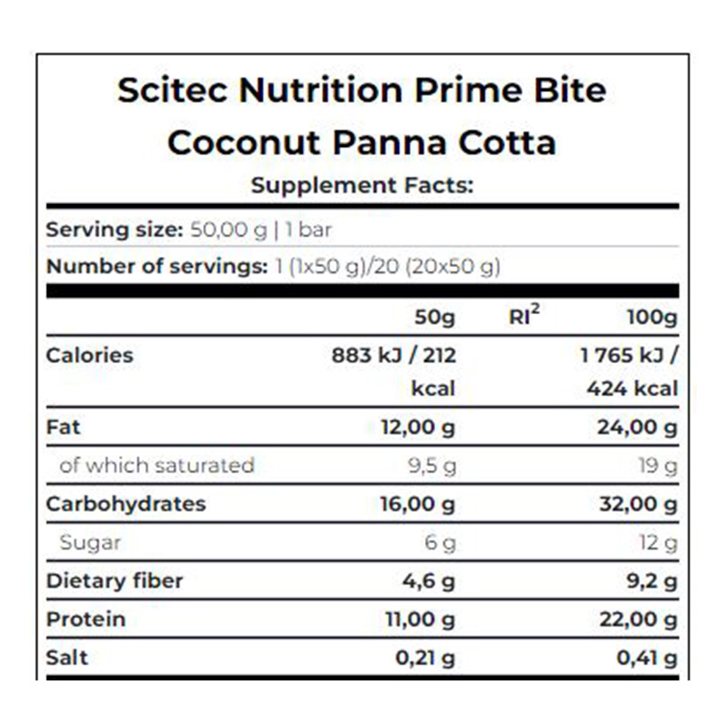 Scitec Nutrition Prime Bite Protein Bar 50G 20Pcs - Fudge Brownie Best Price in Dubai