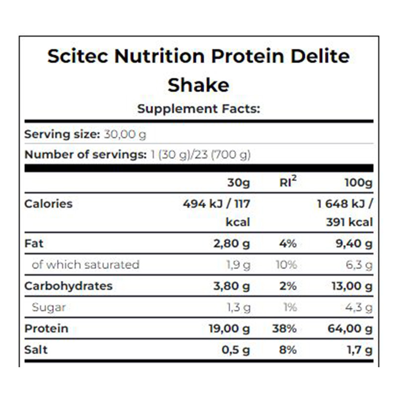 Scitec Nutrition Protein Delite Shake 700g 23 Servings - Pineapple Vanilla Best Price in Dubai