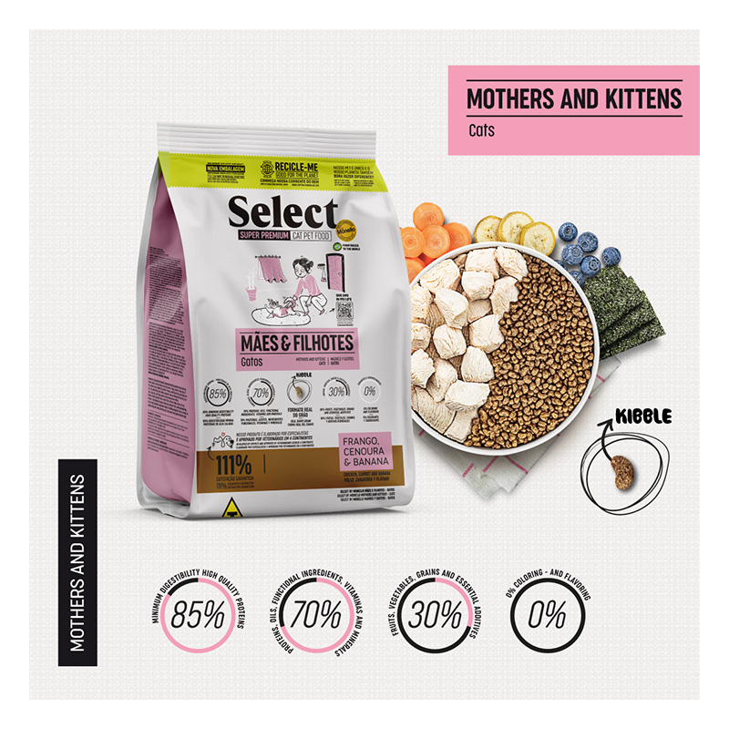 Select by Monello Mothers and Kittens 1.5 Kg Chicken, Carrot and Banana Best Price in Dubai