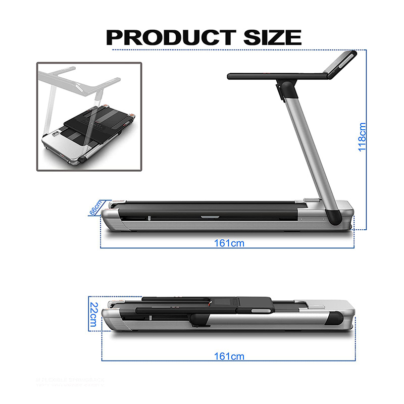 Sky Land Mini-Pro Folding Treadmill TFT Display build-in Bluetooth - Gray Best Price in Dubai