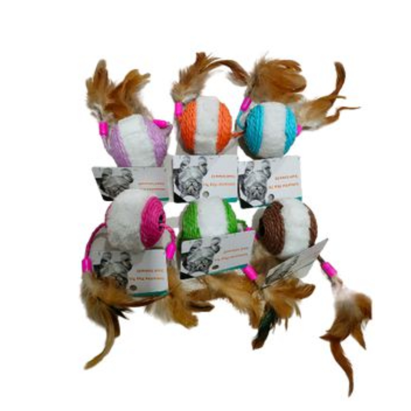 SmartyKat Flutter Balls Feather Cat Toys - Multi Color Best Price in UAE