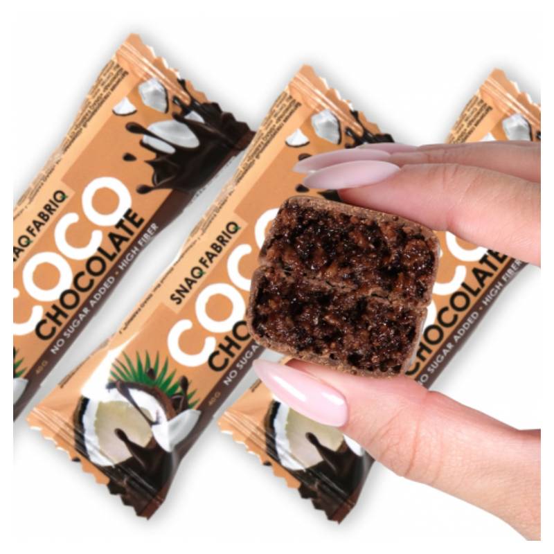 Snaq Fabriq Coco Sugar Free Bar 40 G 12 Pcs in Box - Chocolate Coconut Best Price in Dubai