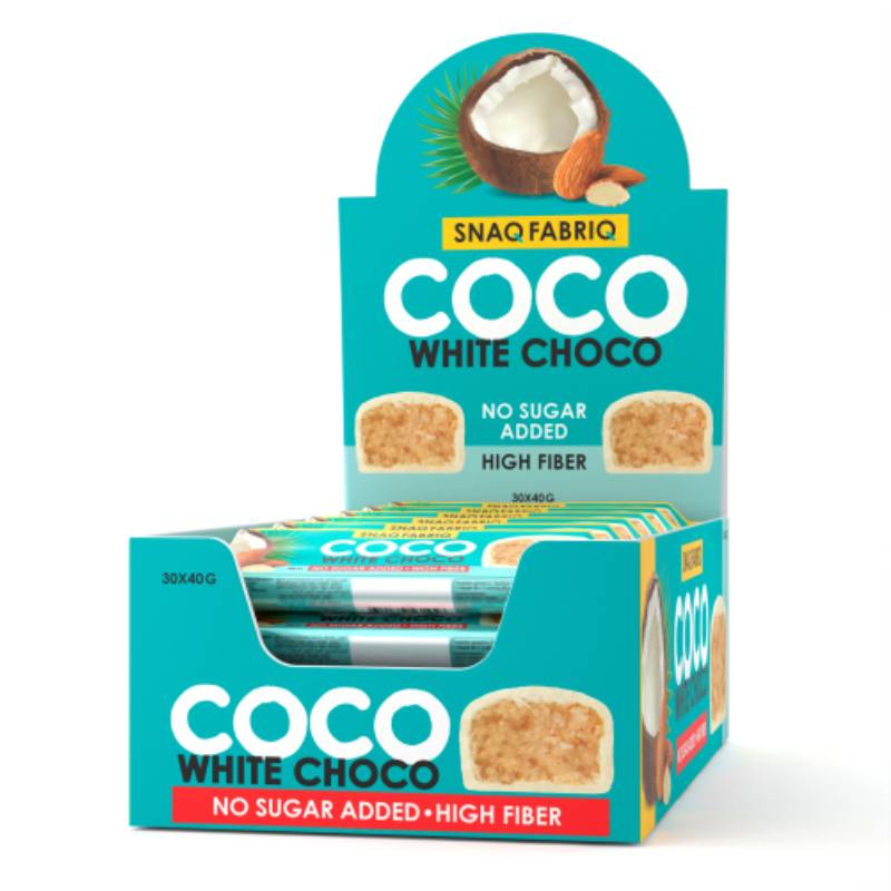Snaq Fabriq Coco Sugar Free Bar 40 G 12 Pcs in Box - Coconut Almond