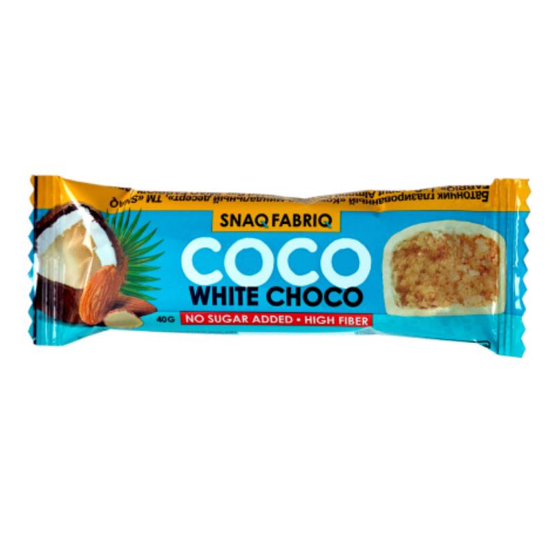 Snaq Fabriq Coco Sugar Free Bar 40 G 12 Pcs in Box - Coconut Almond Best Price in Dubai