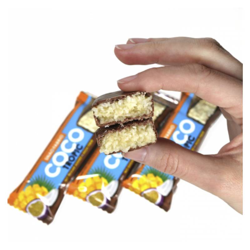 Snaq Fabriq Coco Sugar Free Bar 40 G 12 Pcs in Box - Coconut with Mango Passion Fruit Best Price in Dubai