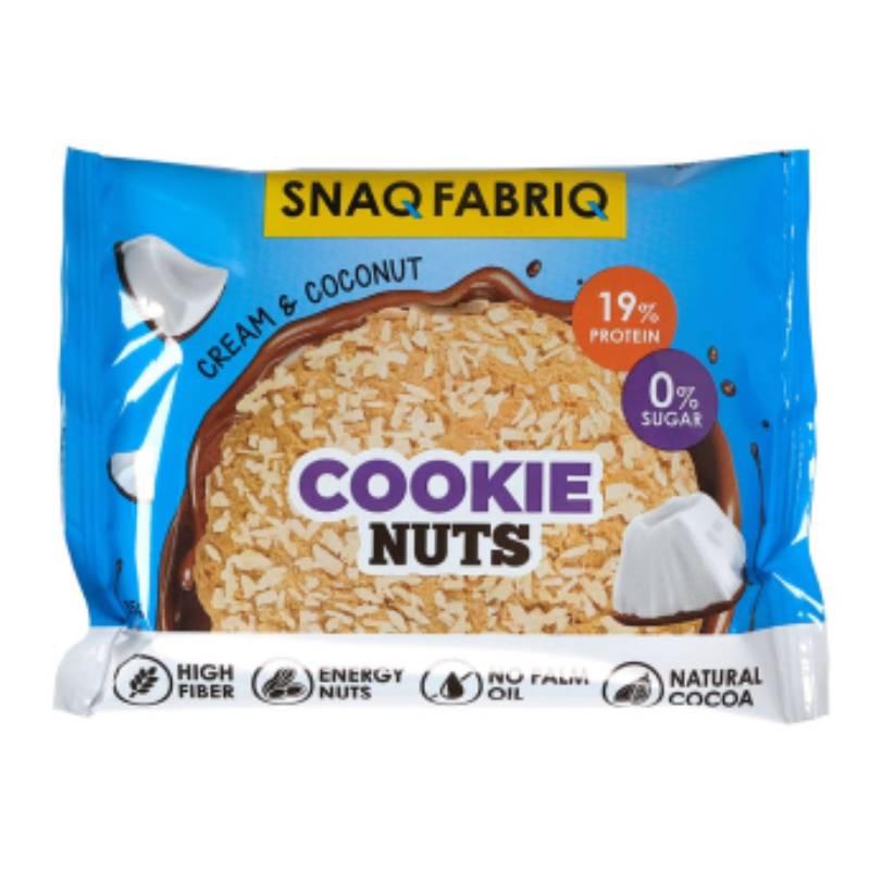 Snaq Fabriq Cookie Nuts 35 G 12 Pcs in Box - Creamy Coconut Best Price in Dubai