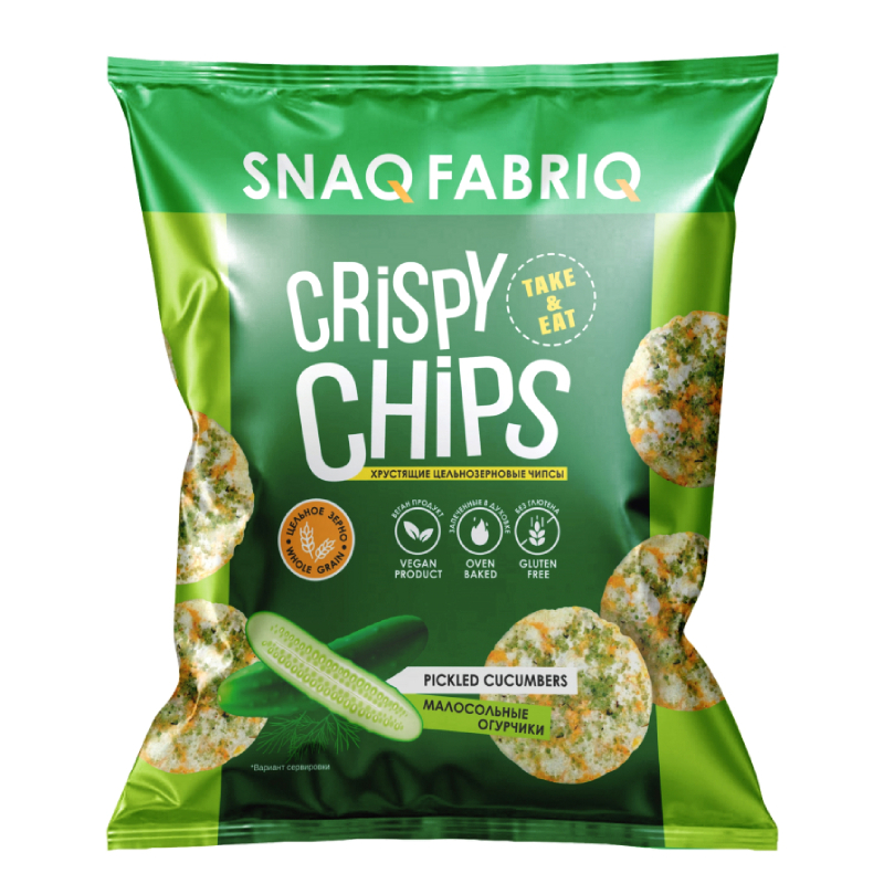 Snaq Fabriq Low Calories Chips 50 G 14 Pcs in Box - Pickled Cucumber With Dill Best Price in UAE