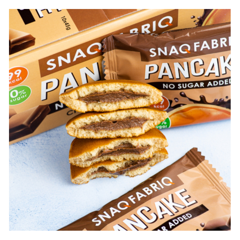 Snaq Fabriq Pancake 45 G 10 Pcs in Box - Delicate Chocolate Best Price in Al Ain