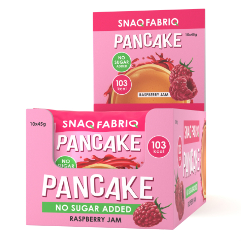 Snaq Fabriq Pancake 45 G 10 Pcs in Box - Raspberry Jam Best Price in UAE