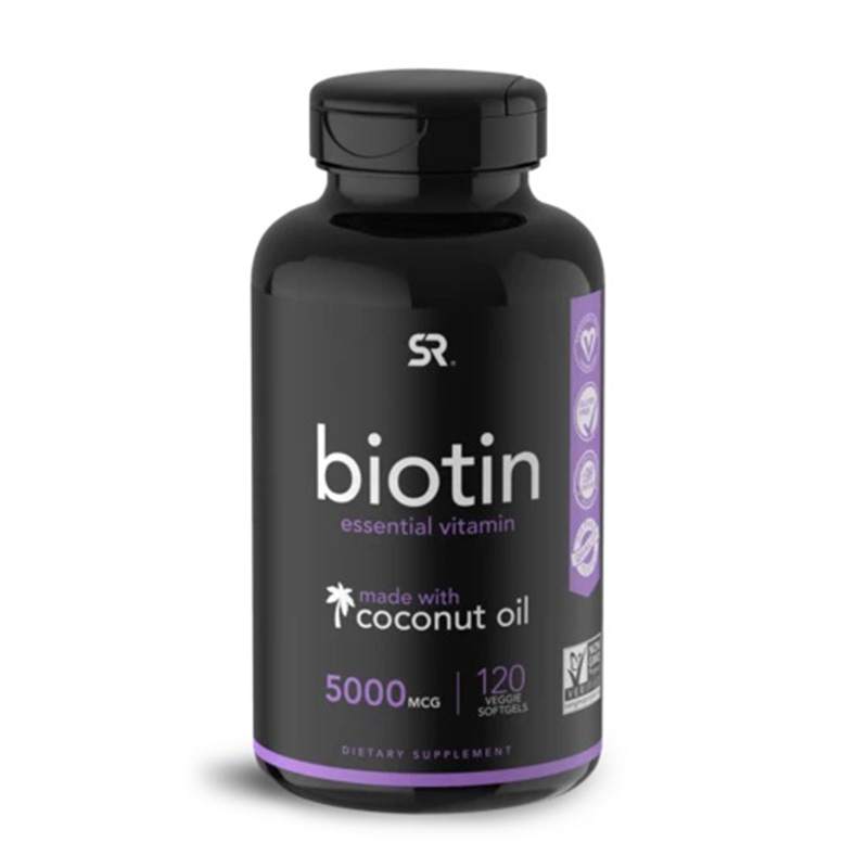 Sports Research Biotin 5,000mcg (120 veggie softgels) Hair, Skin Nails