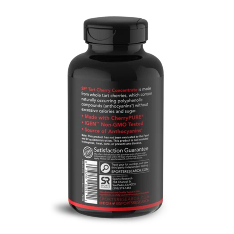 Sports Research Tart Cherry Concentrate 800mg 60 Softgels Best Price in Dubai