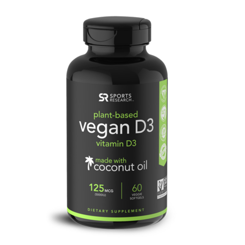 Sports Research Vegan Vitamin D3 5000iu 60 Softgels