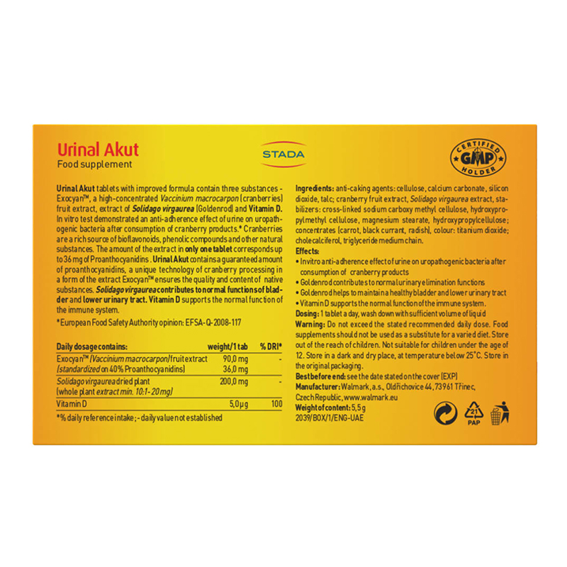 Stada Urinal Akut - Urinary Tract Health Softgels - 30 Tablets Best Price in Abu Dhabi