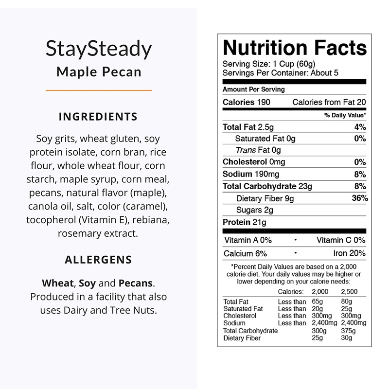 Stay Steady Cereal Maple Pecan 1x6 Best Price in Abudhabi