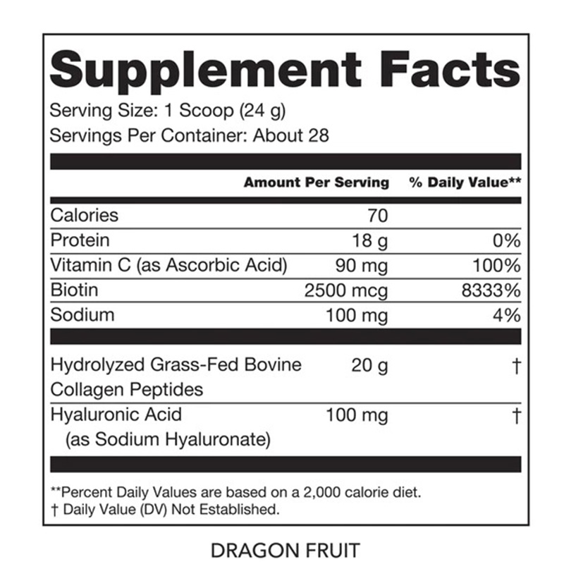 Steel Fit Steel Collagen Grass-Fed Bovine Collagen Peptides 28 Servings - Dragon Fruit Best Price in Dubai