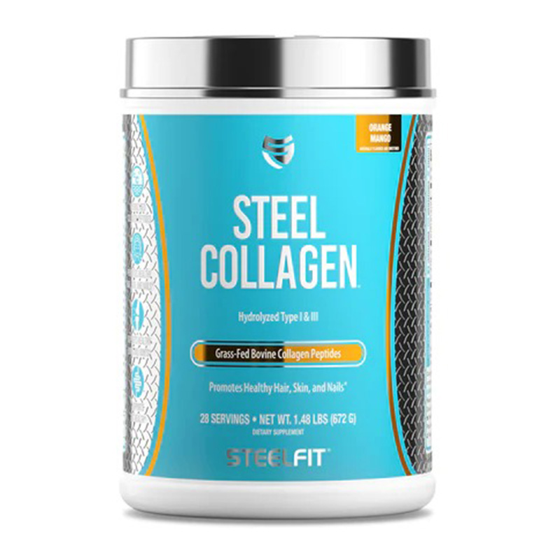 Steel Fit Steel Collagen Grass-Fed Bovine Collagen Peptides 28 Servings - Orange Mango