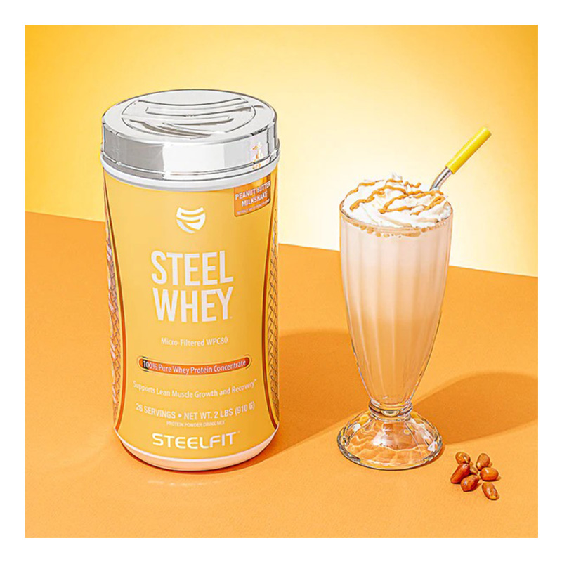 Steel Fit Steel Whey Protein Concentrate 910 G - Strawberry Milkshake Best Price in Abu Dhabi