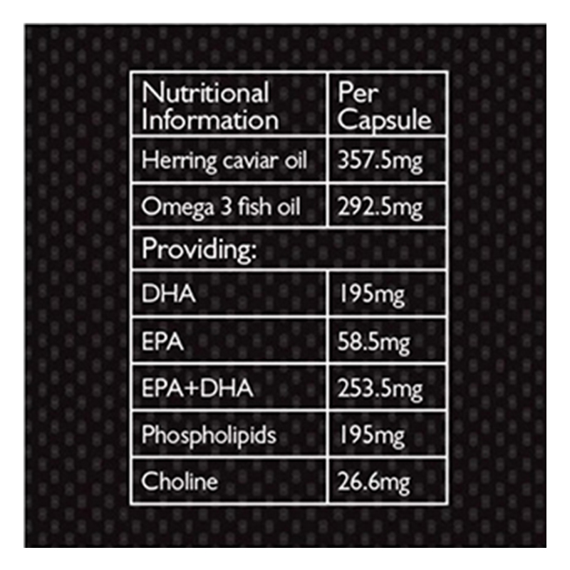 Tom Oliver Nutrition Omega 3 Herring Caviar 60 Gels Best Price in Dubai