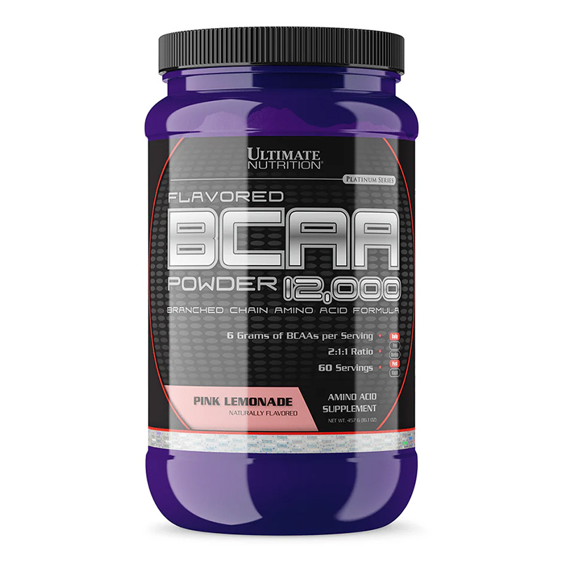 Ultimate Nutrition Flavored BCAA Powder 12000 60 Servings - Pink Lemonade