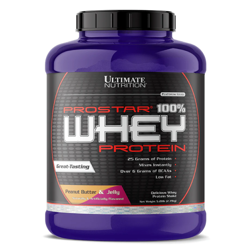 Ultimate Nutrition Prostar 100% Whey Protein 5.28 lbs - Peanut Butter N Jelly