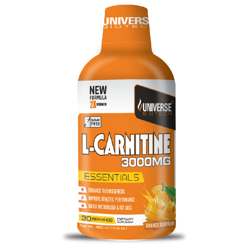 Universe Biotech L-Carnitine 3000mg 30 Servings – Orange Best Price in UAE