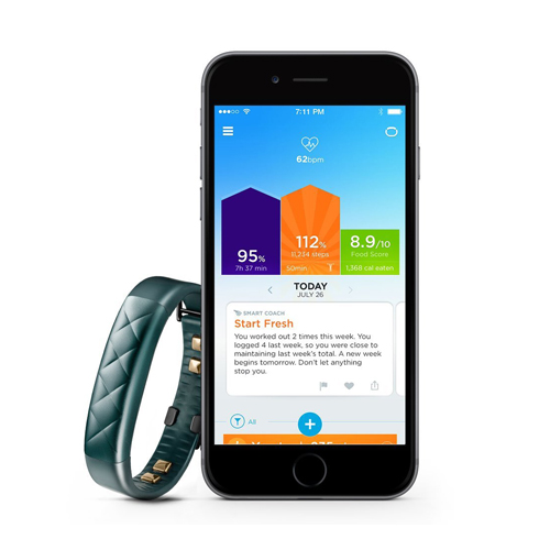 UP3 By Jawbone Teal Cross Heart Rate Activity and Sleep Tracker 