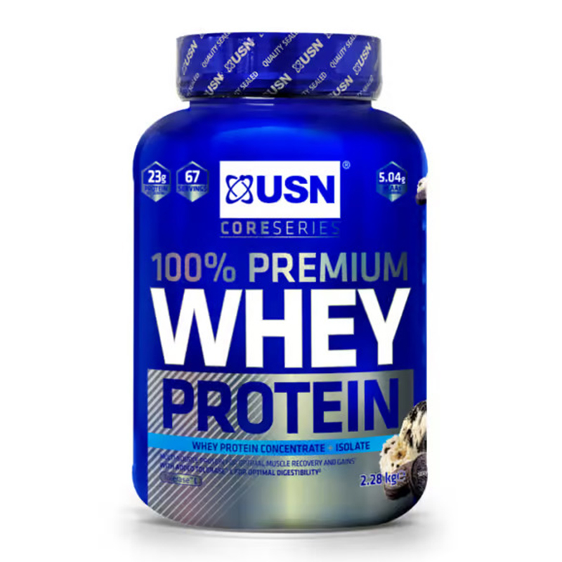 USN 100% Premium Whey Protein 2.28 kg - Cookies & Cream