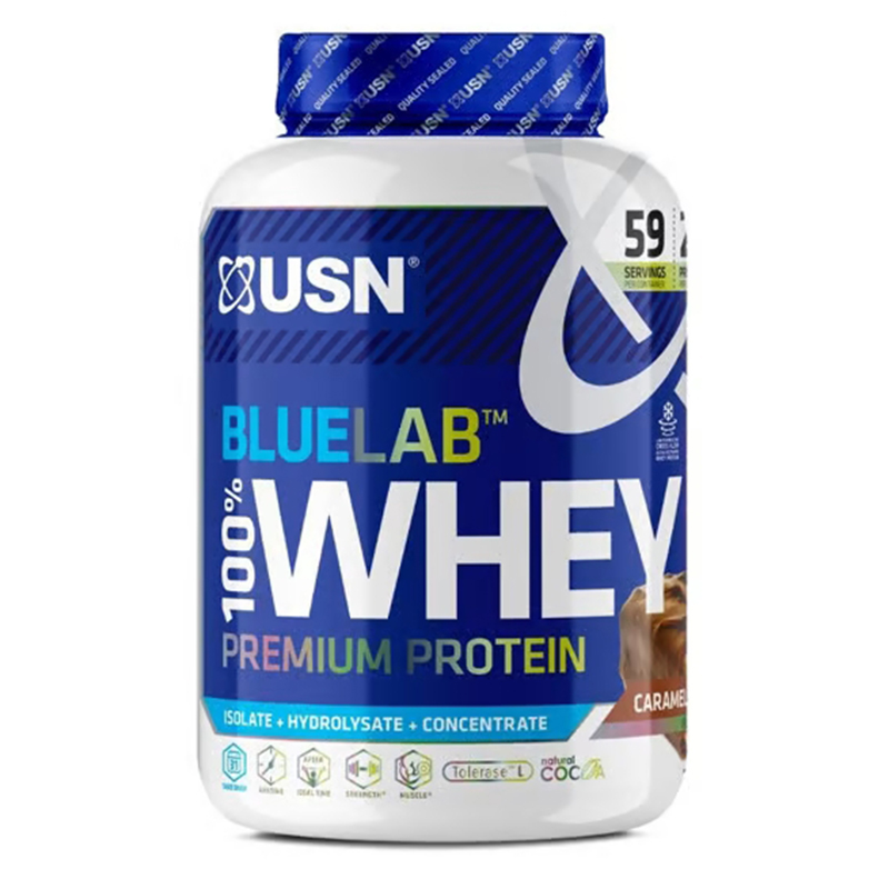 USN Blue Lab 100% Whey Premium Protein 2 Kg - Chocolate Caramel