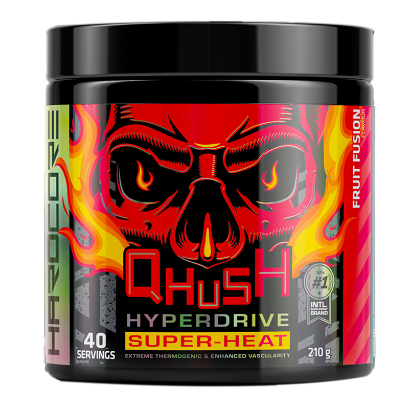 USN Qhush Hyperdrive Super Heat Fruit Fusion Pre Workout 40 Servings 210 G Best Price in UAE