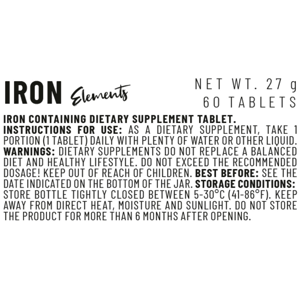 Vitacorp Elements Iron 60Tabs Best Price in Abu Dhabi
