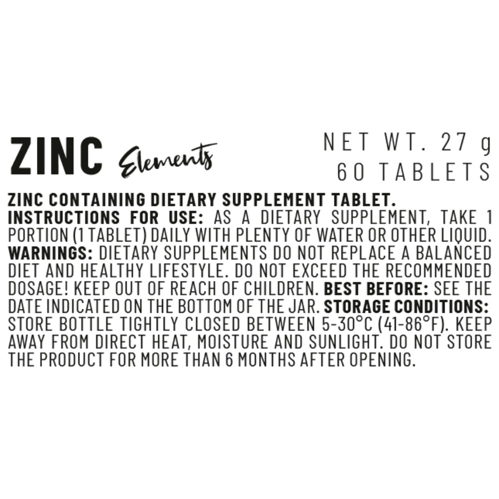 Vitacorp Elements Zinc 60Tabs Best Pricein Abu Dhabi