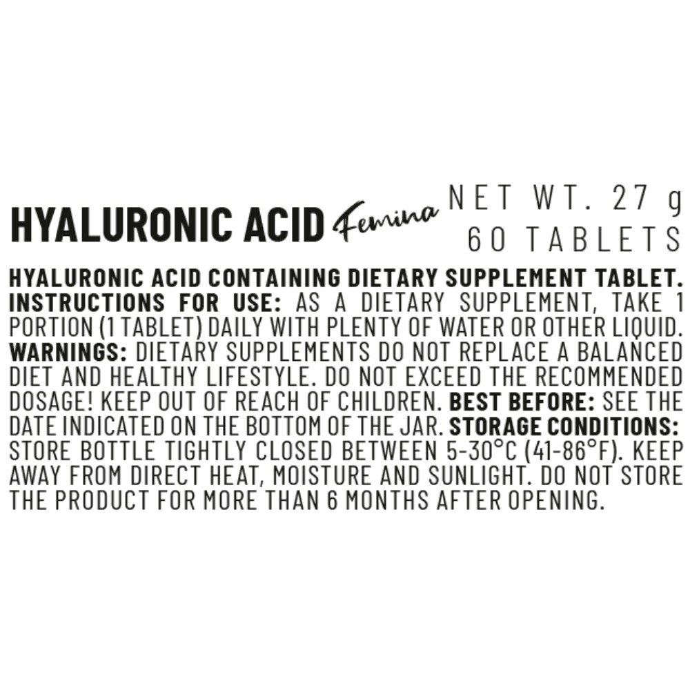 Vitacorp Femina Hyaluronic Acid 60Tabs Best Price in Abu Dhabi