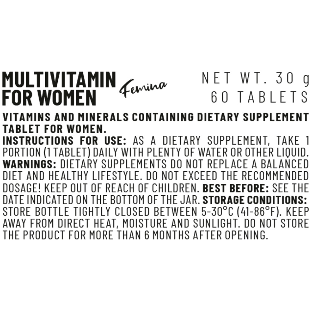 Vitacorp Femina Multivitamin For Women 60Tabs Best Price in Abu Dhabi